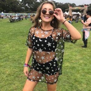 Motel Harlow Dress Star Child Glitter